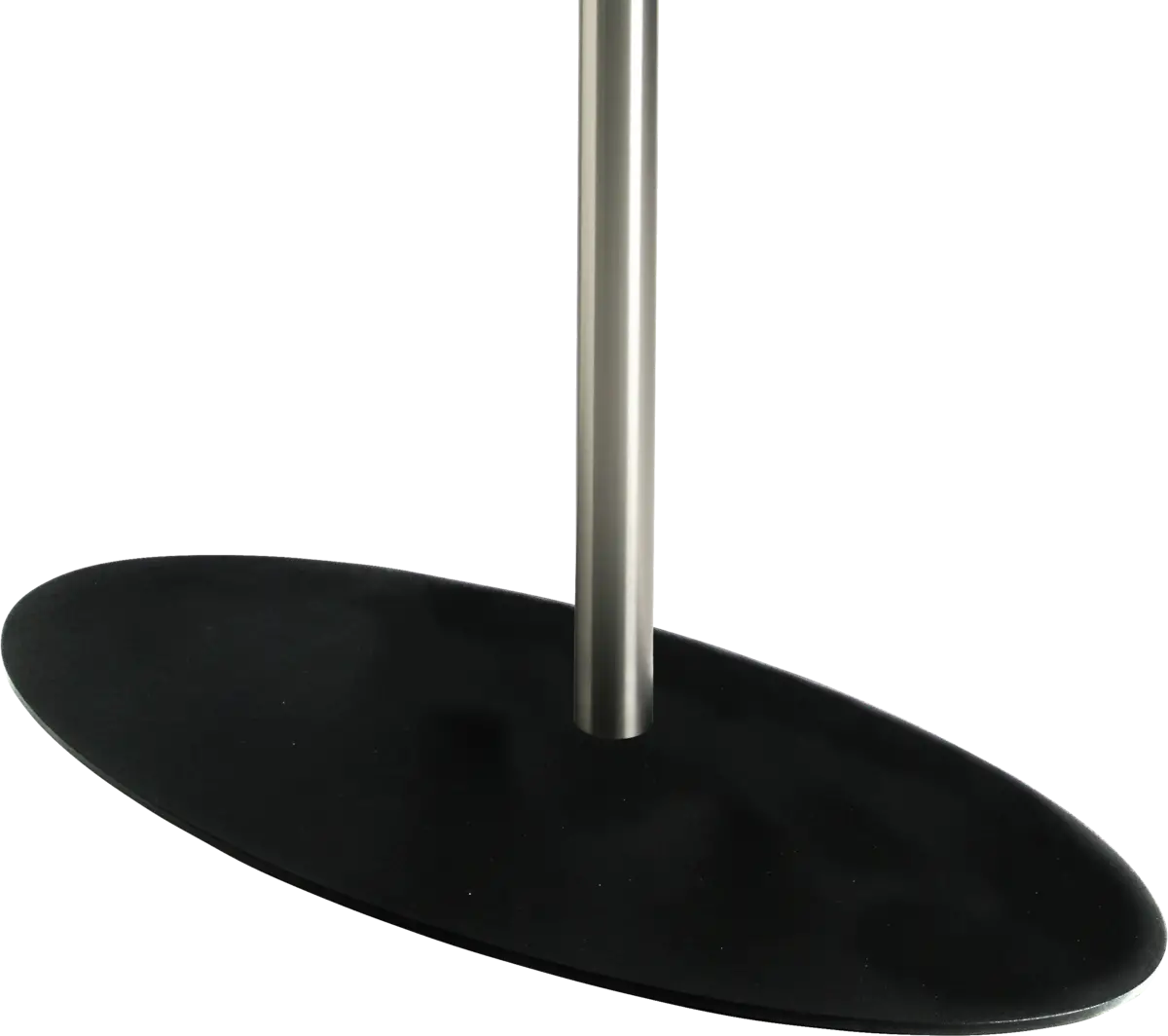 CAV-F61 Voet 98x45cm ovaal zwart staal voor 80mm kolom