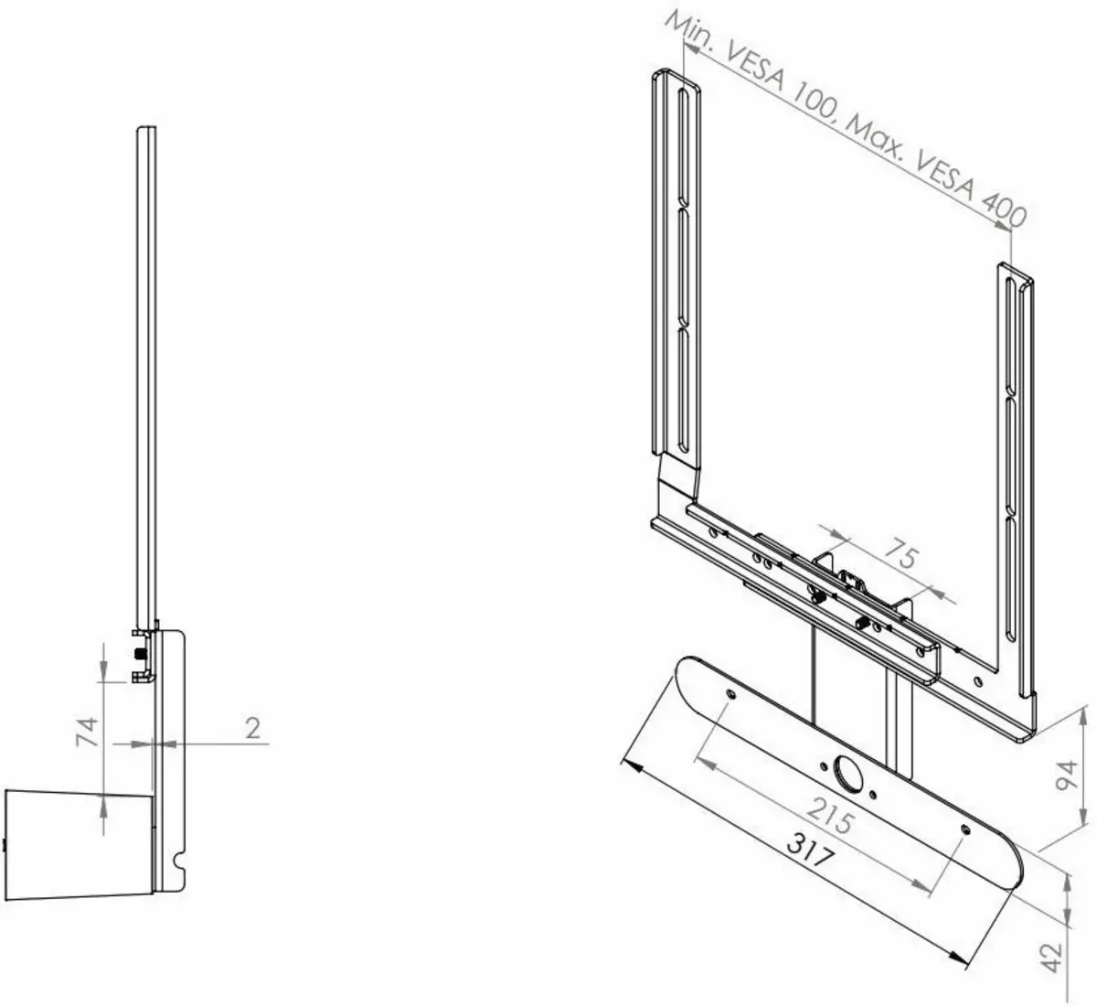 CFSRAYB Frame voor Sonos RAY wit