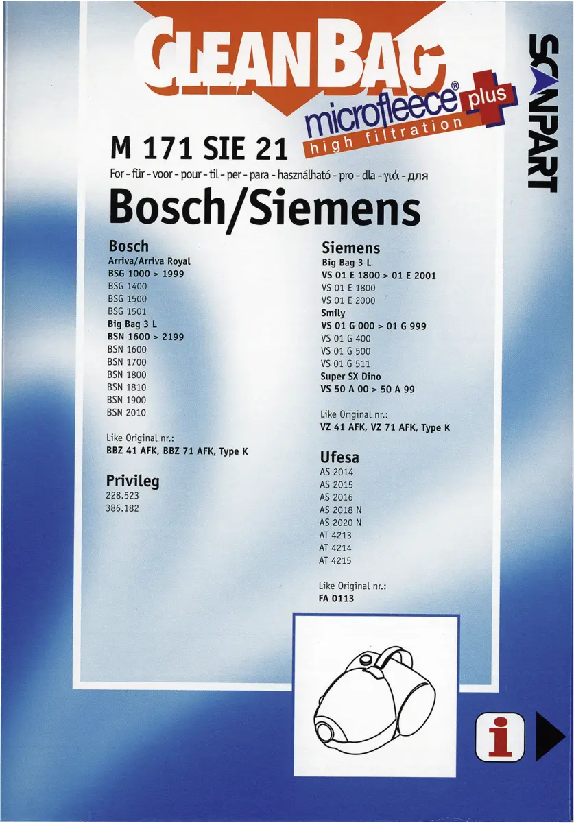 2682238171 Stofzak B/S type K micro+