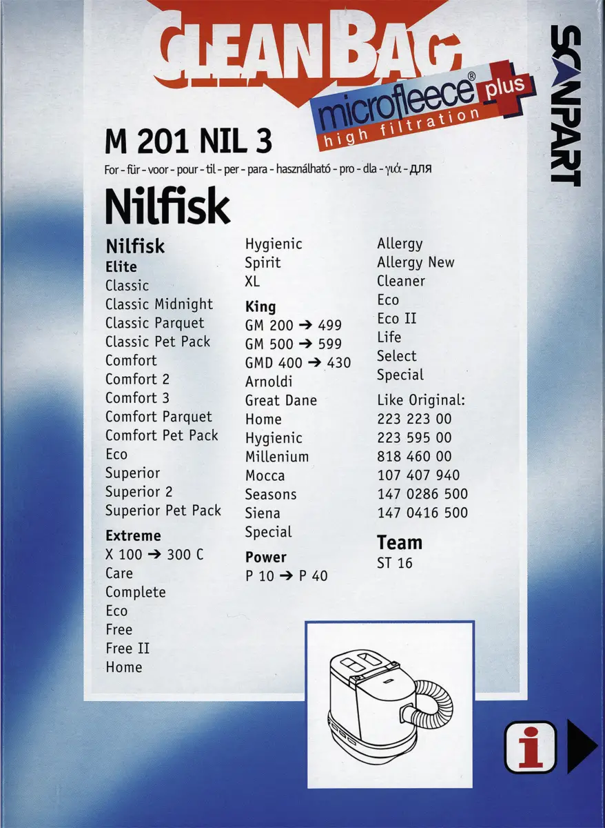 2682245201 Stofzak Nilfisk King micro+