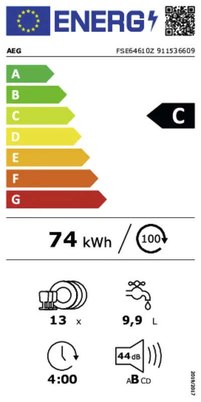 AEG FSE64610Z energielabel