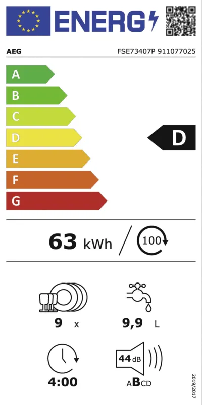 AEG FSE73407P energielabel