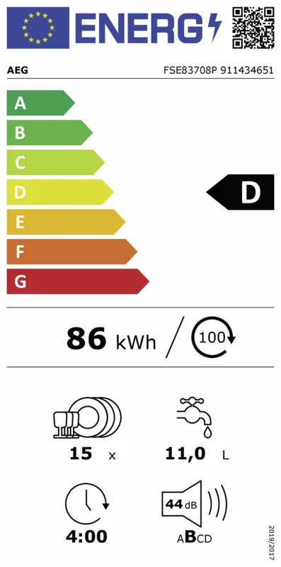 AEG FSE83708P energielabel