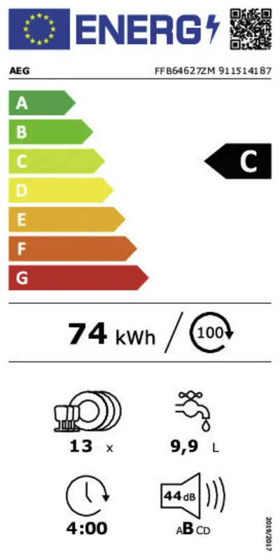 AEG FFB64627ZM energielabel
