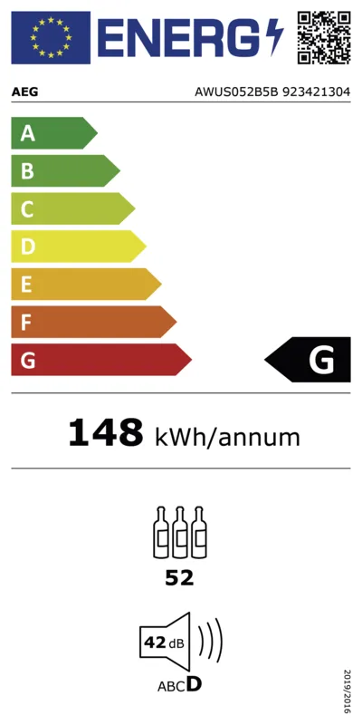 AEG AWUS052B5B energielabel