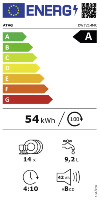 ATAG DW7214MC energielabel