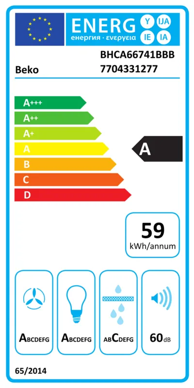 Beko BHCA66741BBB energielabel