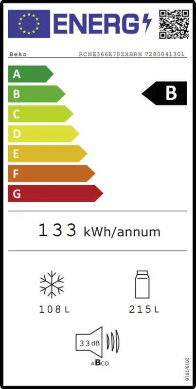 Beko RCNE366E70ZXBRN energielabel