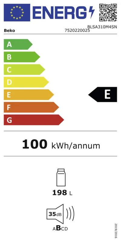 Beko BLSA310M4SN energielabel