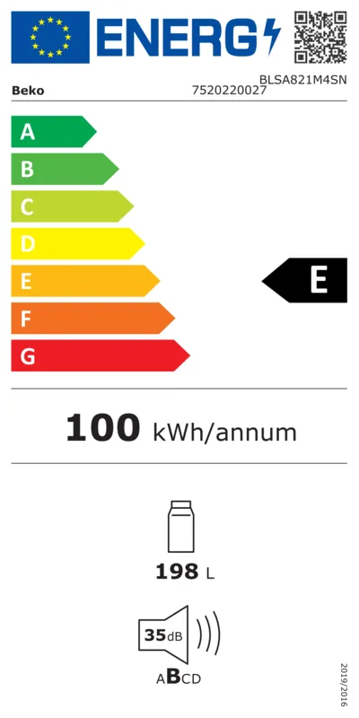 Beko BLSA821M4SN energielabel
