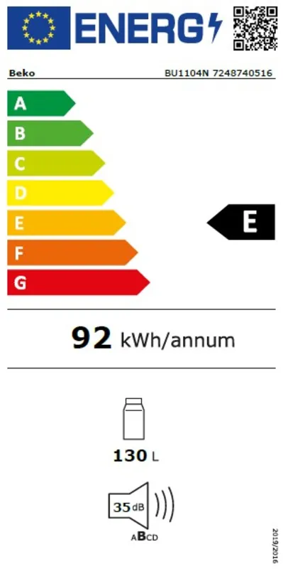 Beko BU1104N energielabel