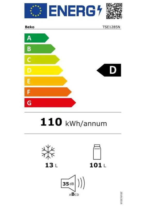 Beko TSE1285NG energielabel