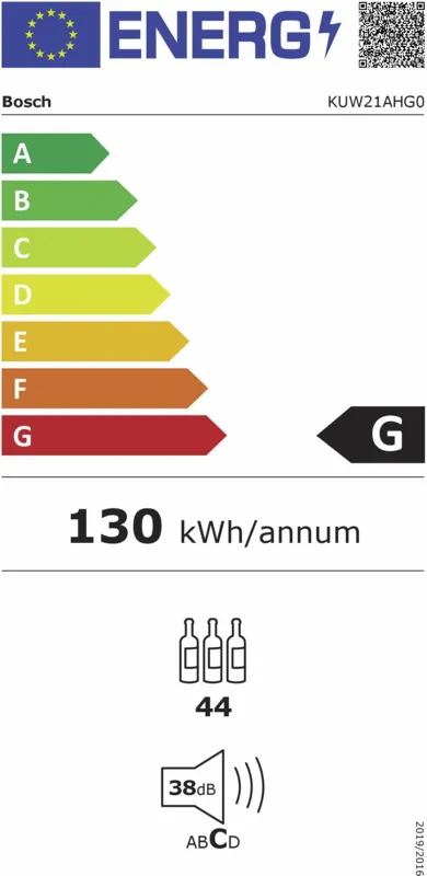 Bosch KUW21AHG0 energielabel