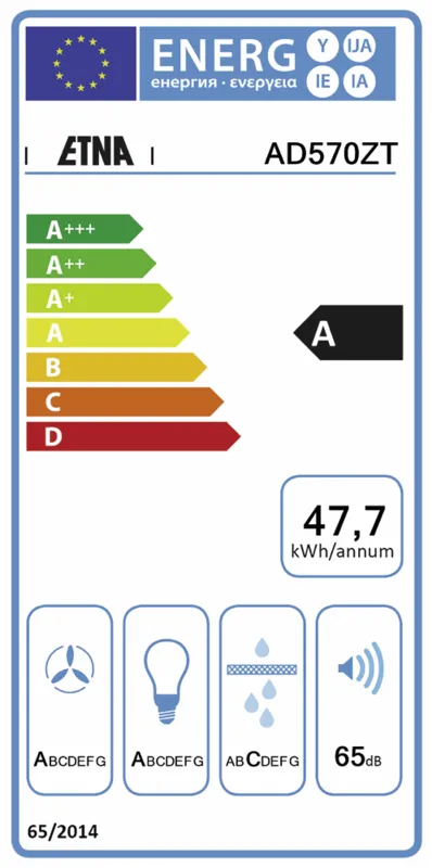 Etna AD570ZT energielabel