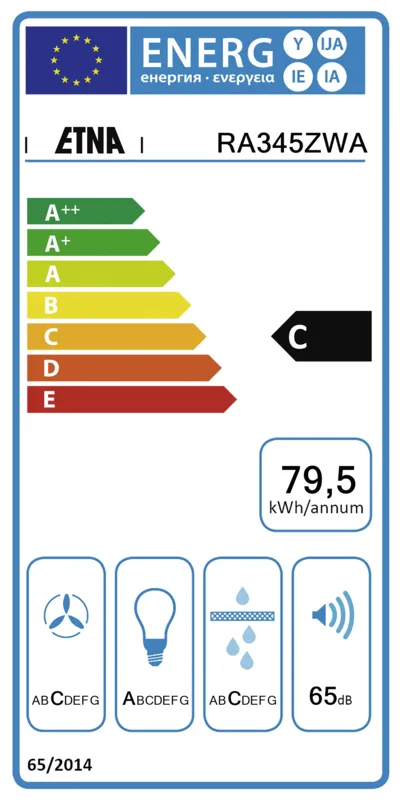 Etna RA345 energielabel