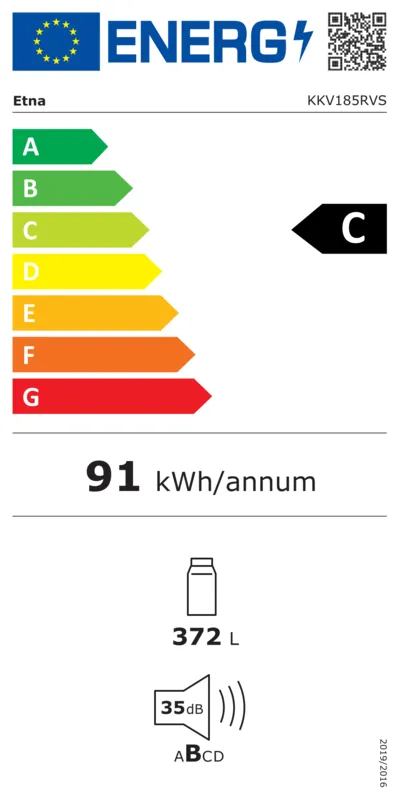 Etna KKV185RVS energielabel