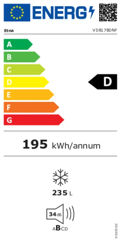Etna VD8178DNF energielabel