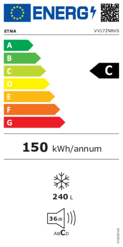 Etna VV172NRVS energielabel