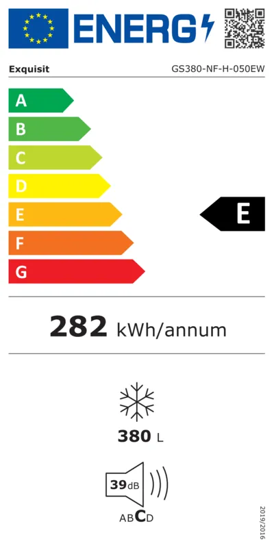 Exquisit GS380-NF-H-050EW energielabel