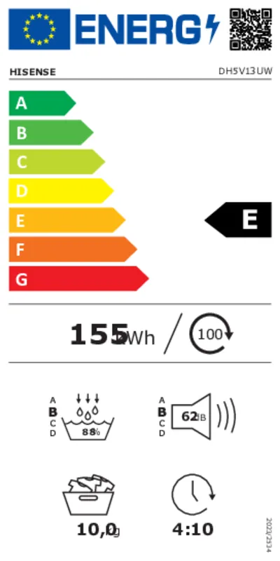 Hisense DH5V13UW energielabel