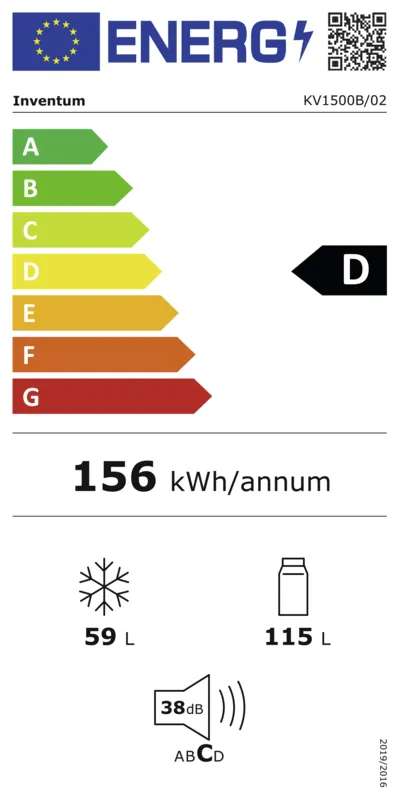 Inventum KV1500B energielabel