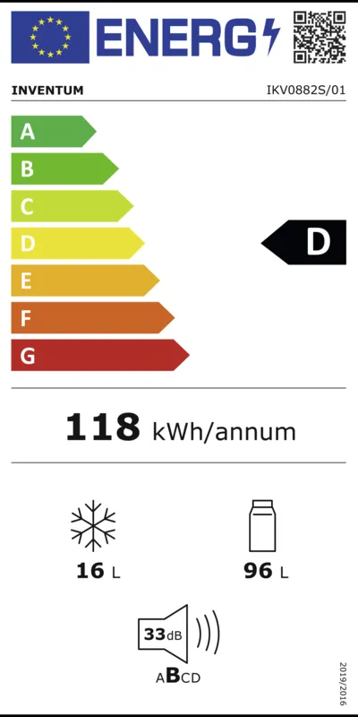 Inventum IKV0882S energielabel