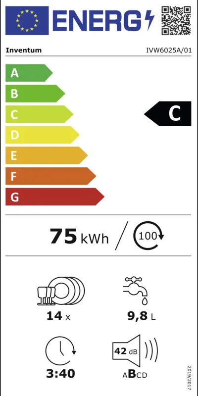 Inventum IVW6025A energielabel