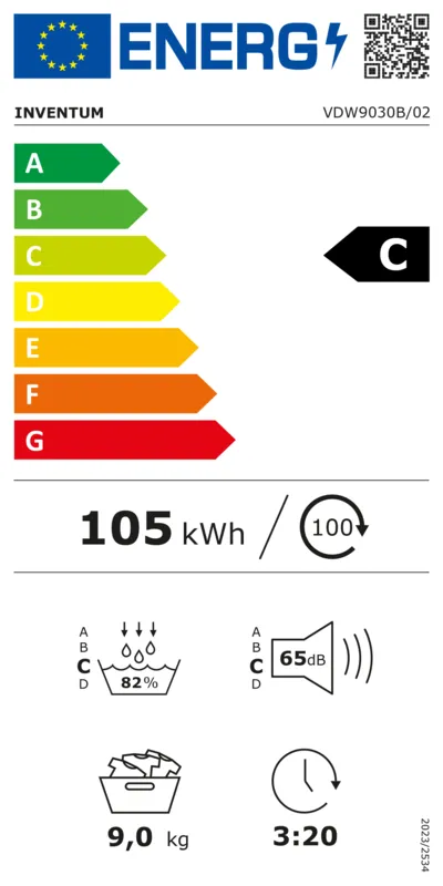 Inventum VDW9030B energielabel