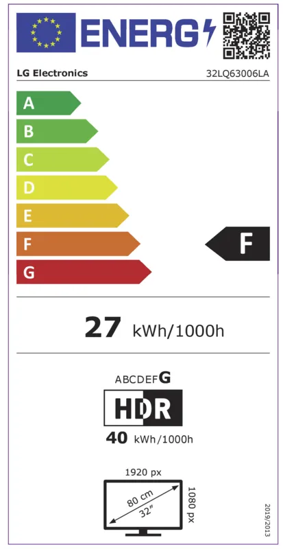 LG 32LQ63006LA energielabel