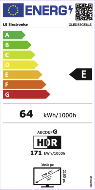 LG OLED55G56LS.AEU energielabel