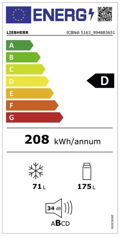 Liebherr ICBNdi 5163-22 energielabel
