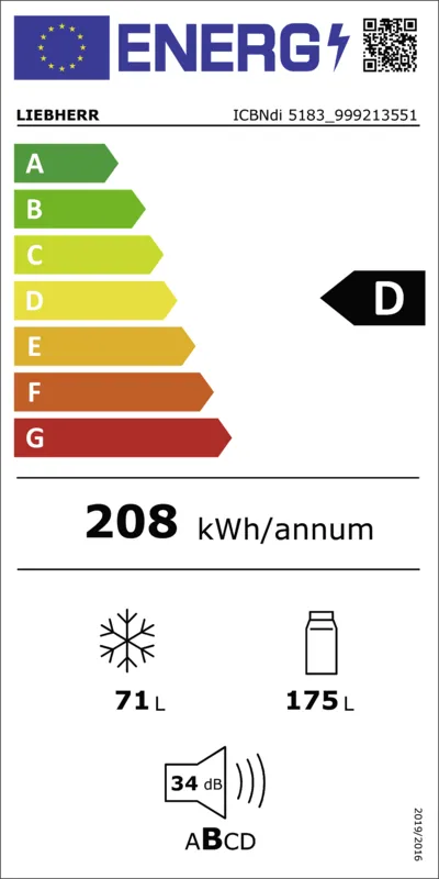 Liebherr ICBNdi 5183-20 energielabel