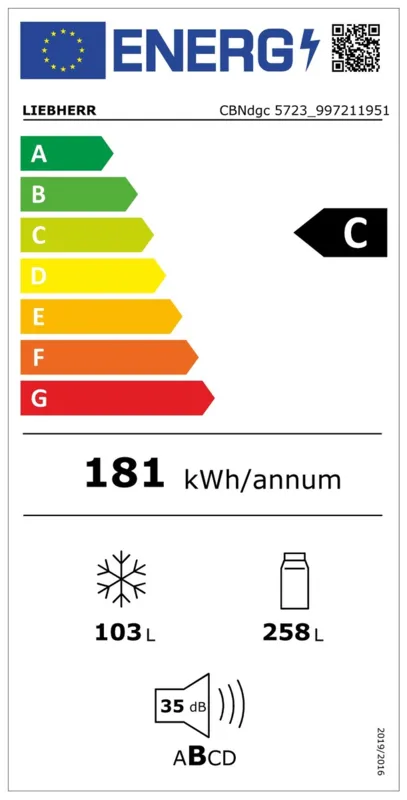 Liebherr CBNdgc 5723-20 energielabel
