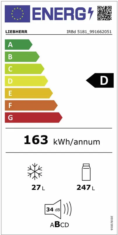Liebherr IRBd 5181-20 energielabel
