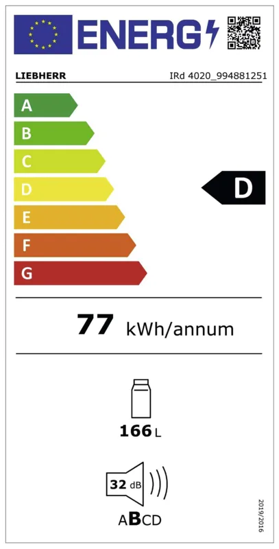 Liebherr IRd 4020-62 energielabel