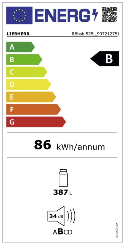 Liebherr RBbsb 525i-23 energielabel