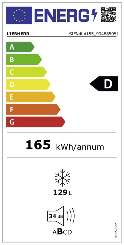 Liebherr SIFNdi 4155-22 energielabel