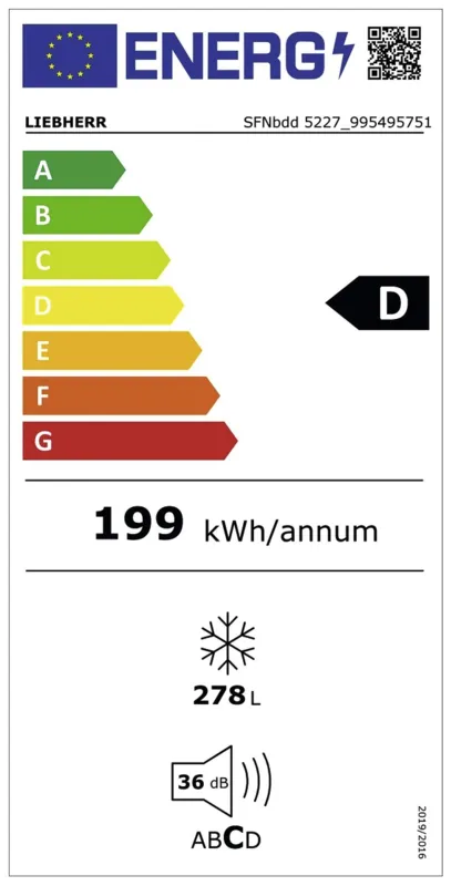 Liebherr SFNbdd 5227-22 energielabel