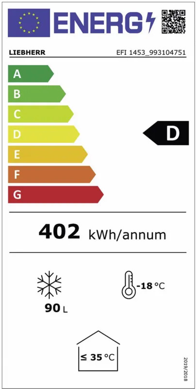 Liebherr EFI 1453-21 energielabel
