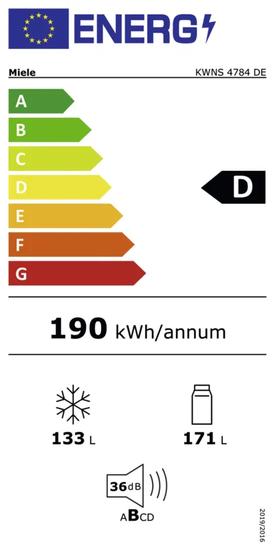 Miele KWNS 4784 DE edt/cs energielabel