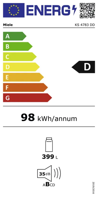 Miele KS 4783 DD edt/cs energielabel
