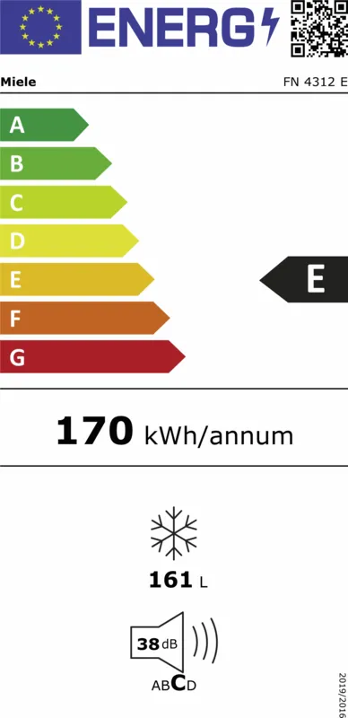 Miele FN 4312 E energielabel