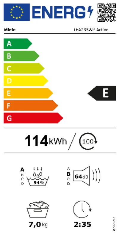 Miele TEA 235 WP energielabel