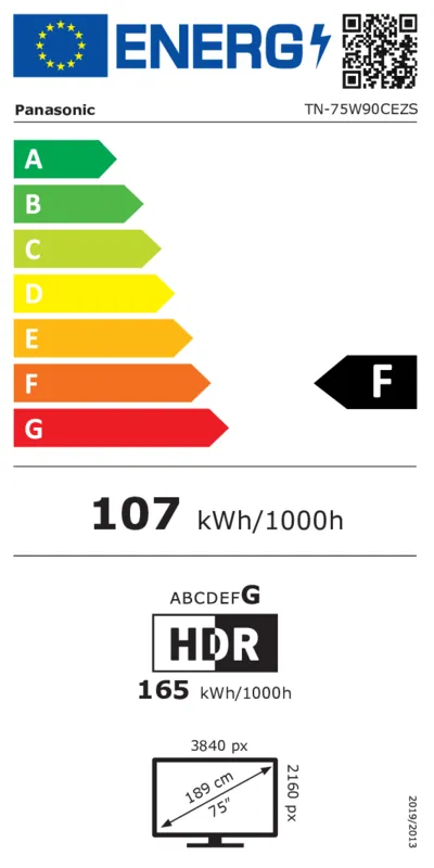 Panasonic TN-75W90CEZS energielabel