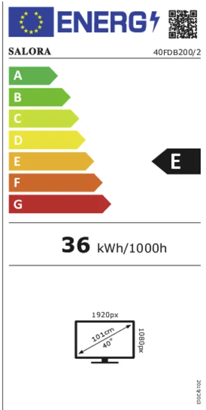 Salora 40FDB200 energielabel