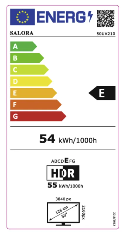 Salora 50UV210 energielabel