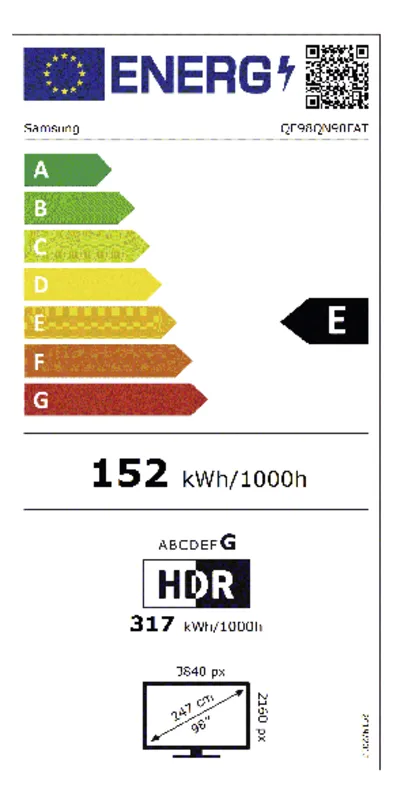 Samsung QE98QN90FATXXN energielabel