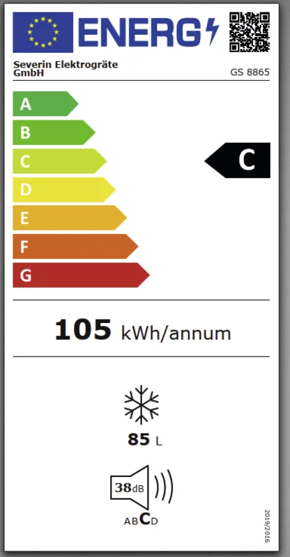 Severin GS 8865 energielabel
