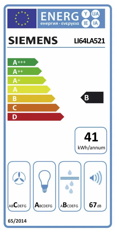 Siemens LI64LA521 energielabel
