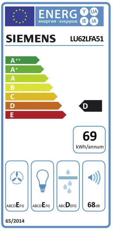 Siemens LU62LFA51 energielabel